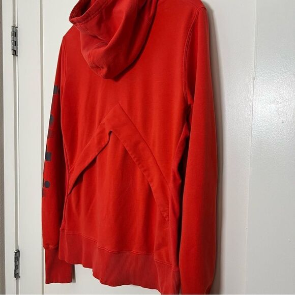 Nike Dri Fit Hoodie Womens Sz Large Red Full Zip Logo Athletic Gym Workout - Picture 7 of 13